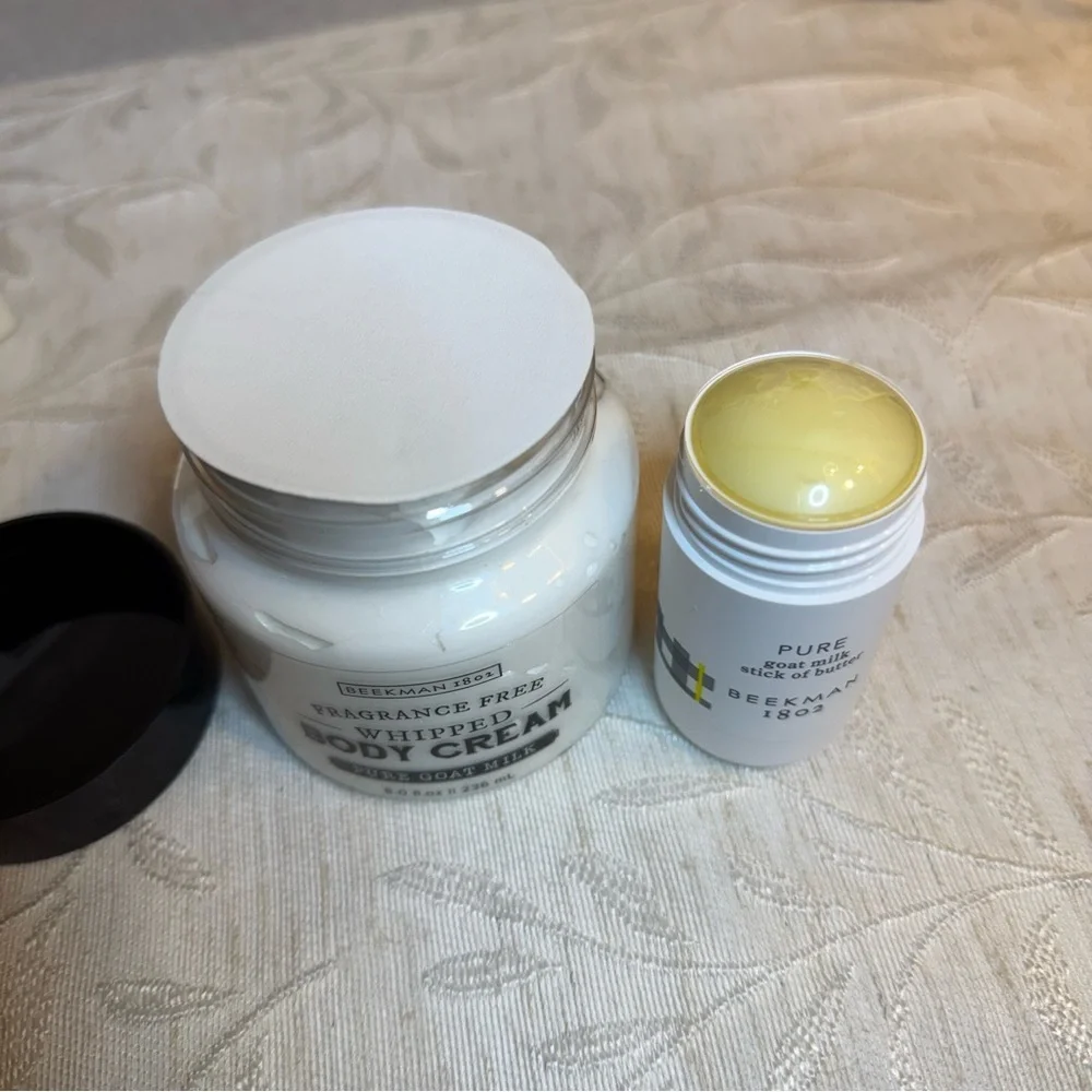 Beekman 1802 Whipped Body Cream‎ and Pure Goat Milk Stick of Butter Bundle.
